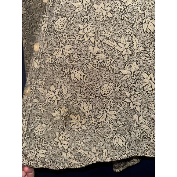 Vintage Karen Kane Whimsical Floral Button Up Shirt Women's 4 Oversized ~Flaw - Picture 8 of 8